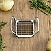 French Fry Cutter By Home Basics, French Fry Cutter Stainless Steel French Fry Slicer | With Easy Grip Handles,Silver