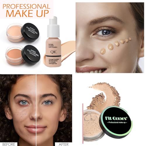 Make-up Sets, 18 Stück All in One Makeup Set, Multifunktions Kosmetik Schmink Kit Frauen, Kosmetik Starter Kit Make-up Geschenkset mit Lidschatten Palette, Lippenstift, Eyeliner, Mascara, Pinsel – Bild 6