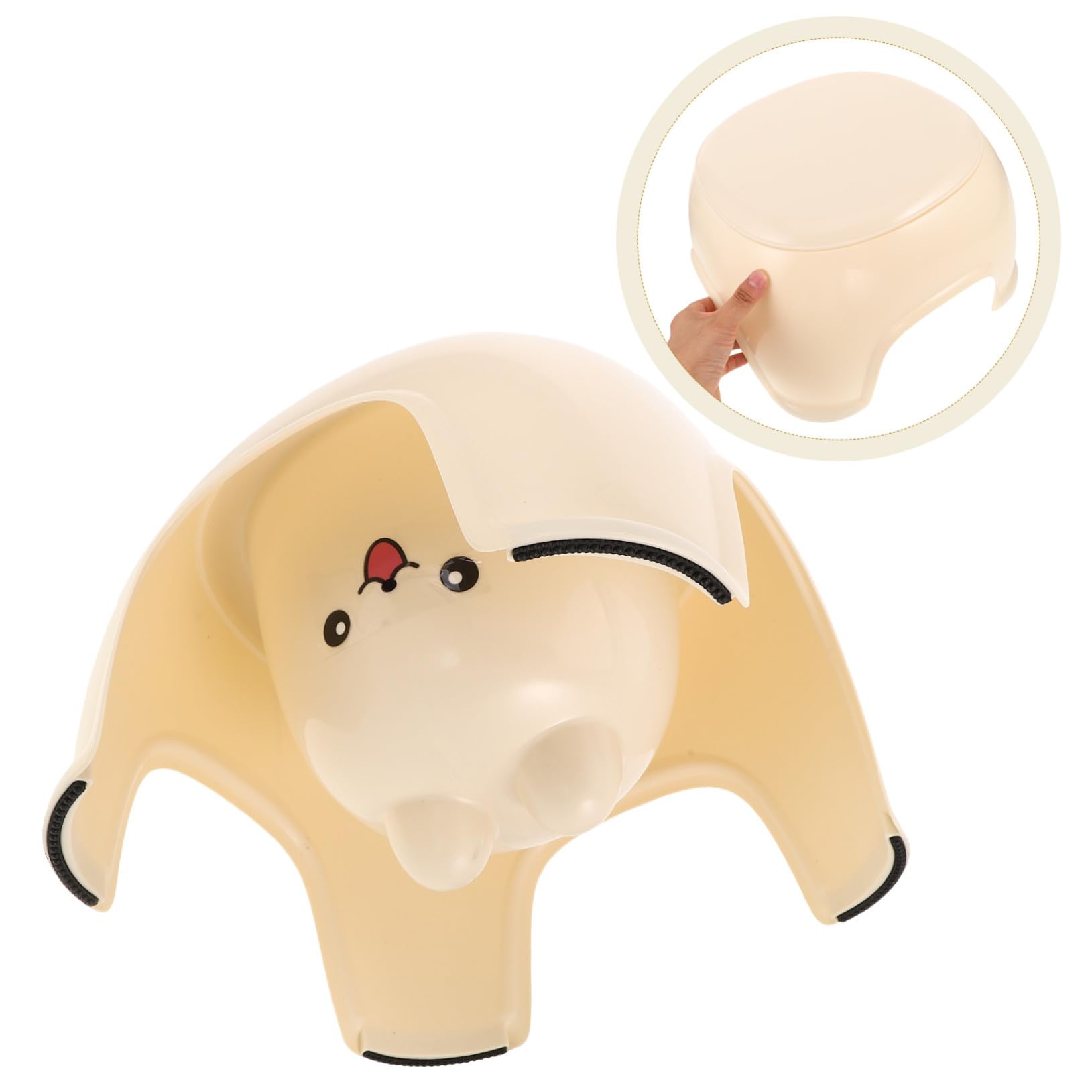 Anneome Sgabello Plastica Piccolo con Ripiano Cartone Antiscivolo per Pedicure Manicure con Spazio Ripostiglio per Casa Bagno Salone Cucina