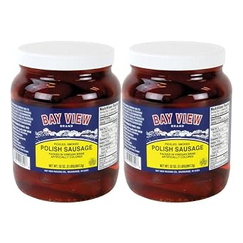 Bay View Packing Company Bay View Pickled Polish Sausage, Two Jars