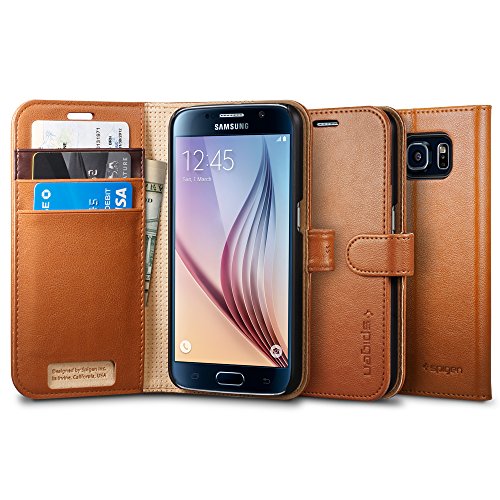 Spigen Wallet S Designed For Samsung Galaxy S6 Case (2015) - Brown #TOP1