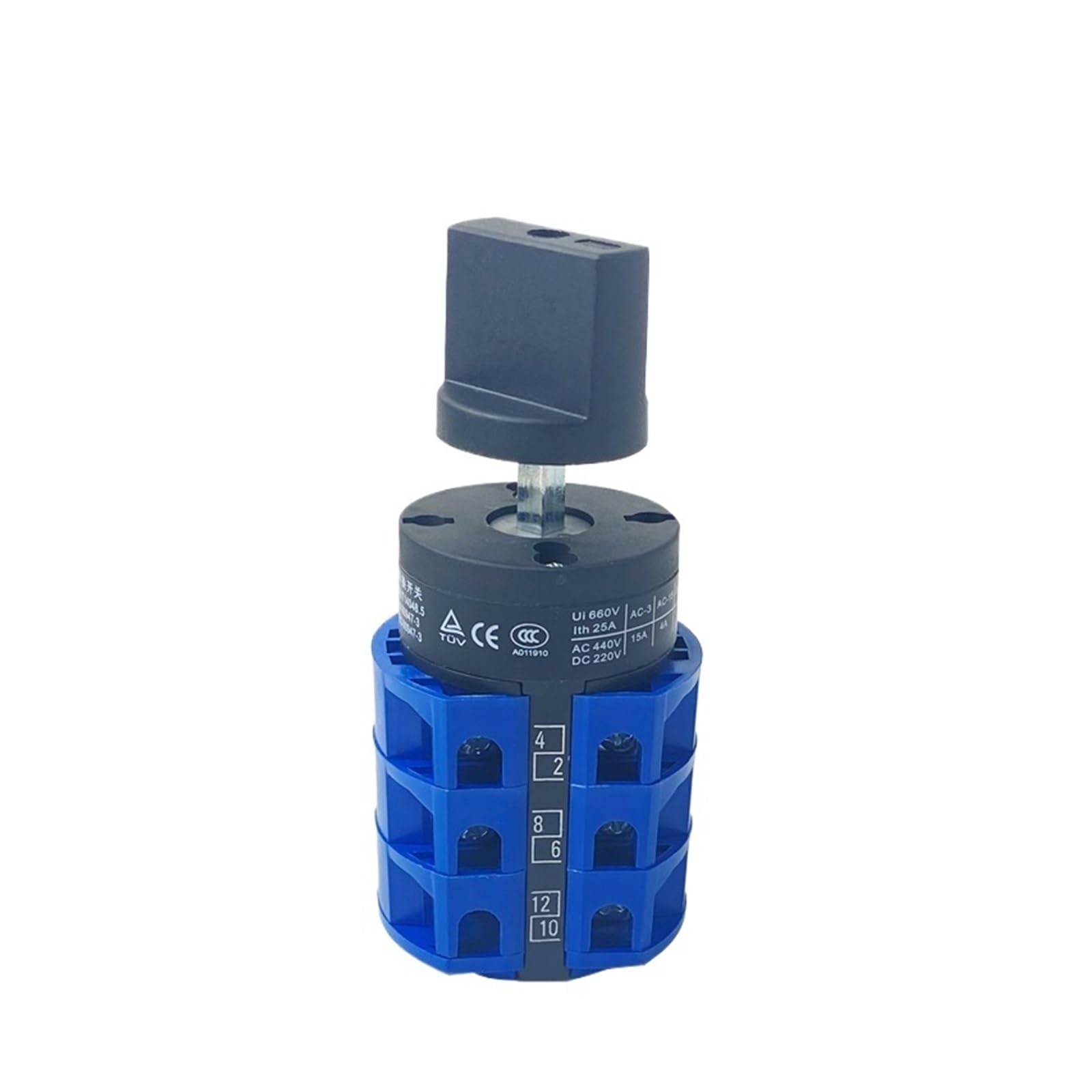 JGNAYRKJQI LW26 YMW26-25/3 Two/Three Positions No Panel 3 Poles Sections 25A Universal Changeover Rotary Cam Switch