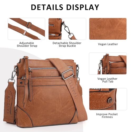 Tantomi Medium PU Leather Women's Crossbody Bag (Various Colors) - image 5