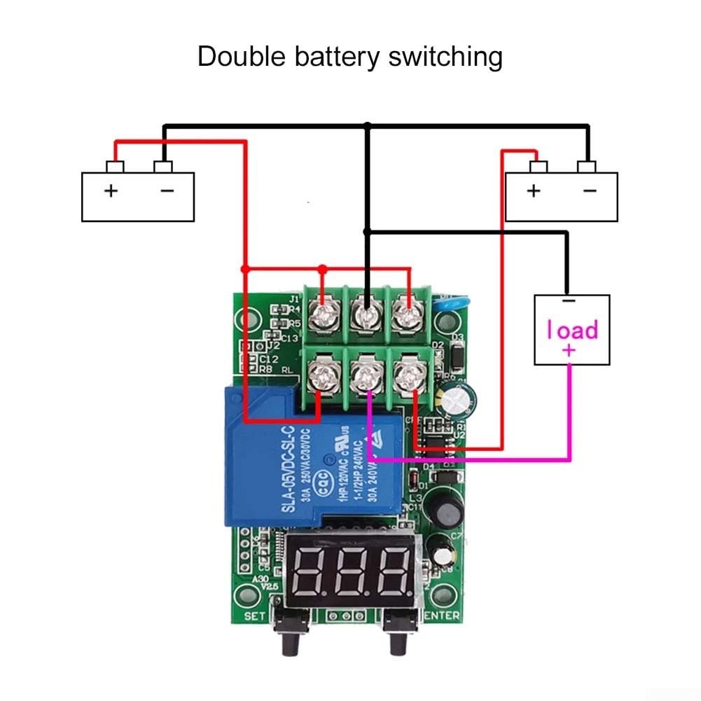 Relè di Tempo di Ritardo di Tensione DC A30-U3 Controller di Tempo di Ritardo 6-80V Gamma di Monitoraggio per Apparecchiature Elettriche per Carico di Contatto 30A 4 Modalità di Lavoro Tempo di