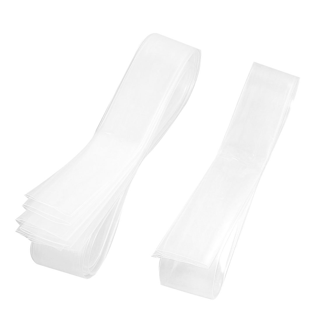 Sourcingmap Flat Width 41mm Rate 2:1 Dia 25mm Clear Polyolefin Heat Shrinkable Tube 1M 3.3Ft