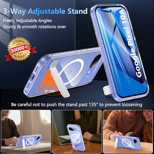 OWKEY Funda magnética para Google Pixel 10A con soporte [con protector de pantalla 9H] apta para MagSafe, protección de grado militar, resistente a los arañazos, funda rígida delgada para Pixel 10A - imagen 2