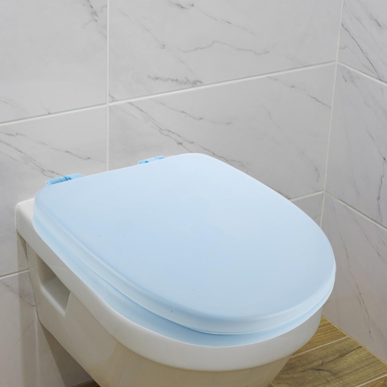 Artibetter Tapa De Inodoro Universal De Espuma Resistente Al Desgaste Fácil De Limpiar Asiento De Repuesto 17.32X13.18X1.77 Pulgadas Para Baños Domésticos
