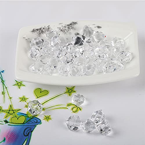 Bopart Crystal Fake Crushed Ice Rocks, 250Pcs Fake Crystals Clear Plastic Acrylic Gems For Vase Fillers, Table Scatter, Arts & Crafts, Wedding Event Home Decoration #TOP6