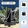 hygger Submersible Water Pump,4000L/H 90W Aquarium Water Pump,Ultra Quiet Fountain Water Change Aquarium Water Feature Pump Fish Tank Circulation Pump with 3 Nozzles,for Pond Pool Garden Fish Tank #1