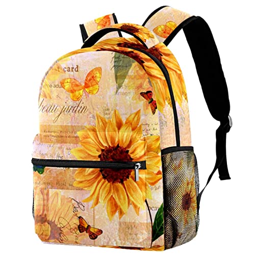Sac à dos tournesol voyage et campus avec porte-bouteille Medium