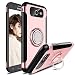 DONWELL Galaxy J3 2017 Business Style Hybrid Shockproof Protective Phone Case Cover with Built-in Ring Grip Stand Holder for Samsung Galaxy J3 Emerge / Express Prime 2 / Amp Prime 2 (Rose Gold)