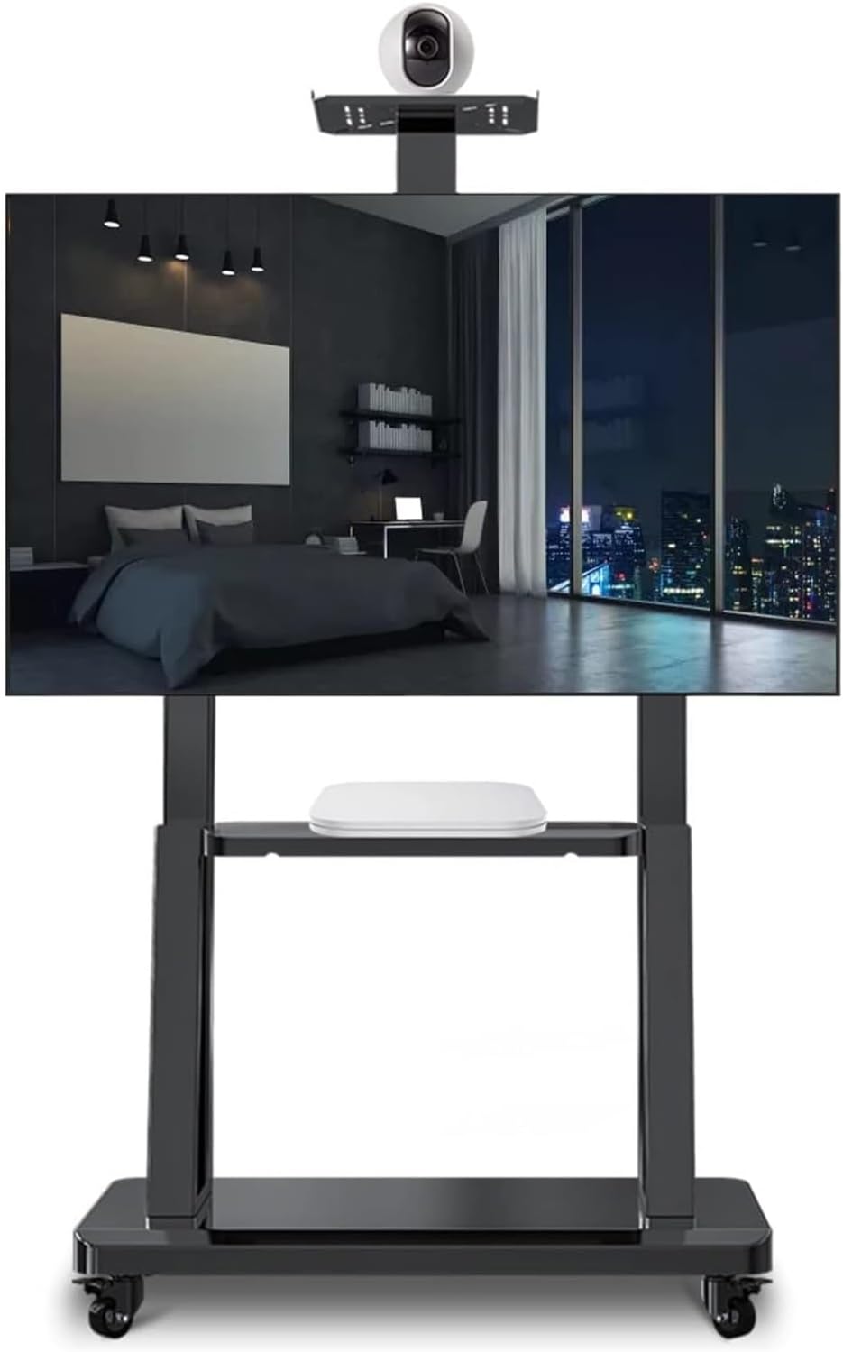 Carrito para TV móvil con ruedas, soporte para TV de 50-75 pulgadas, 150 kg