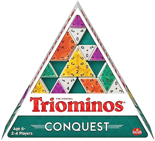 Goliath Triominos Conquest,Jeu de Société pour Enfants dès 6 ans,Jeu de Dominos Innovant à 3 Côtés,Avec Formes,Jeu de Stratégie et de Réflexion,A Jouer...