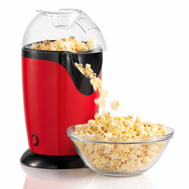 Lambent 𝟏𝟓 𝐘𝐞𝐚𝐫 𝐋𝐨𝐧𝐠 𝐋𝐢𝐟𝐞 𝐖𝐚𝐫𝐫𝐚𝐧𝐭𝐲 Automatic Popcorn Maker Machine, Hot Air Popcorn Popper, Oil Free Electric Popcorn Maker, One Button Snack Maker for Home, Kitchen, Parties-image-20