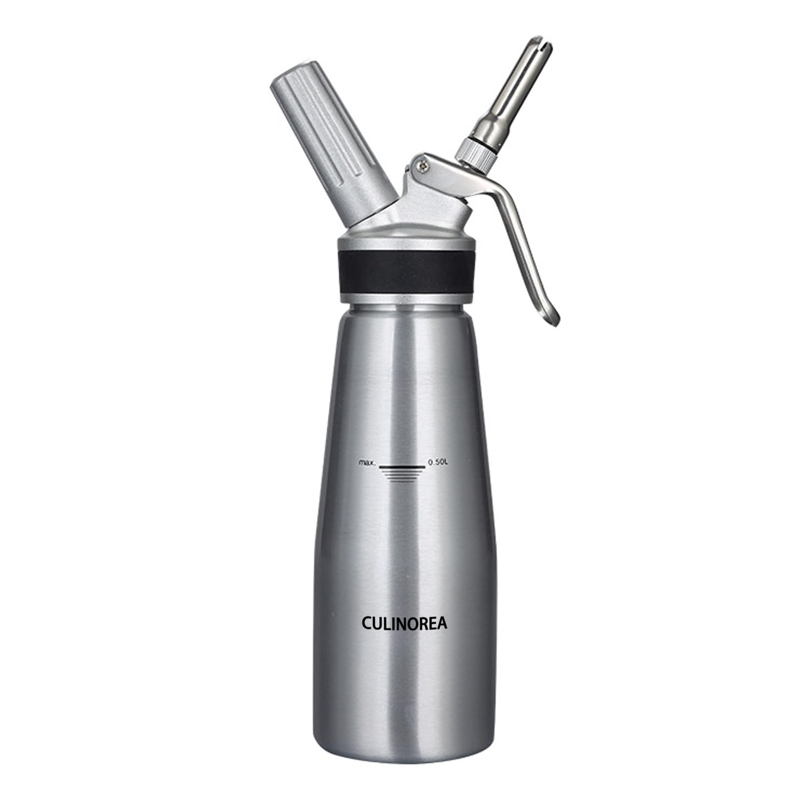 Siphon Chantilly - 500ml -Quatre Accessoires Inclus - matériau en Acier Inoxydable - Résistant à l'usure et la Pression