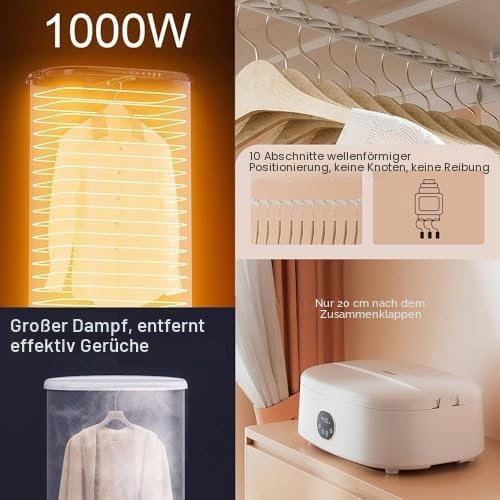 Bügel- und Faltautomat 1000W mit Dampffunktion für Kleidung und Stoffe