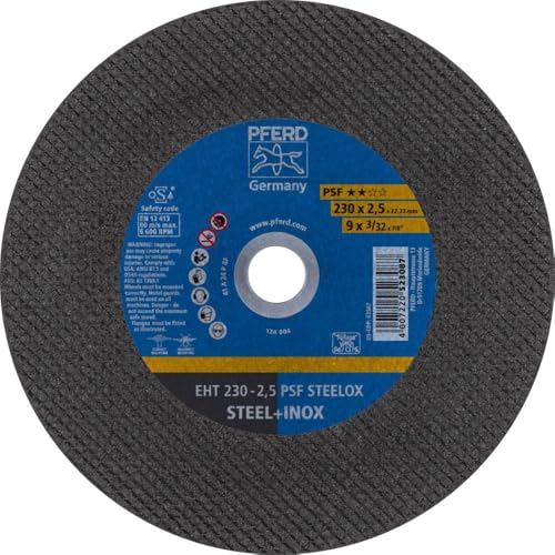 Pferd EHT2302,5A24PPSFINOX A24PPSF-I Flat Cut-Off Wheel, Multi-Colour, 230 x 2.5 mm