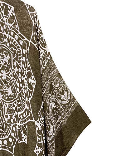 Image of Breezy Lane Women's Kimono Cardigan Summer Swimsuit Coverups Beach Cover Up with Floral Print for Vacation