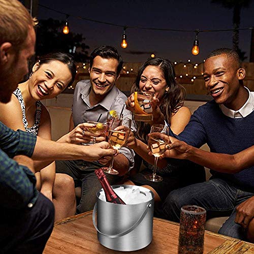 Cubo de hielo de acero inoxidable de 2L: cubitera térmica de doble capa 7