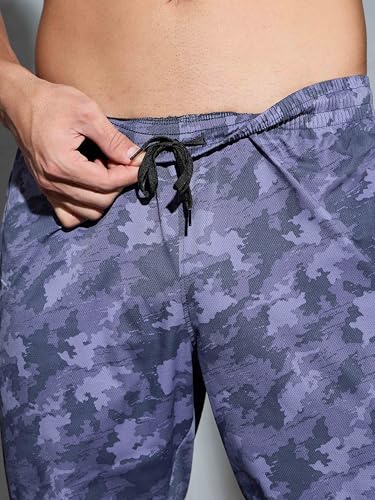 Image of TECHNOSPORT Men's Regular Fit All Over Print Stretchable Shorts with Quick Dry, Anti Odour for Gym, Sports and Regular Use