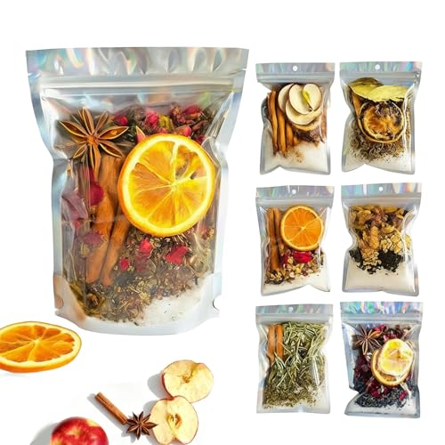 Intention Simmer Pot Blends Natural Simmer Pot Mix with Herbs Salt & Dried Fruit Cozy Home Aroma & Mindful Rituals (Set-6Pcs)