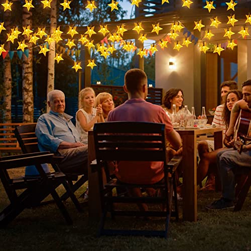 Christmas Solar Star String Lights 66Ft 150Led Outdoor Solar Patio Lights Garden Tree Lights Outside Twinkle Fairy Lights With 11 Modes Remote Waterproof 4 Colors Changing For Yard Party Decor #TOP2