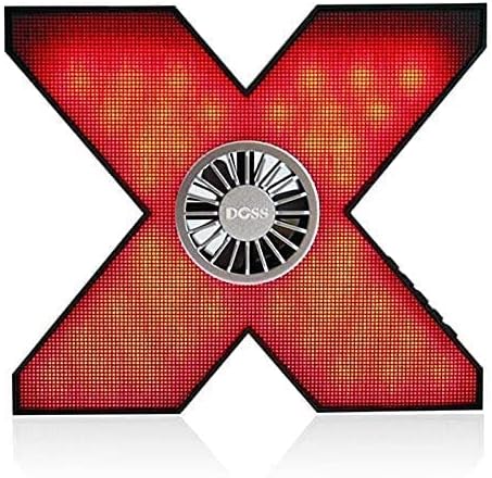 Asimom X1 speaker displaying a red LED light pattern