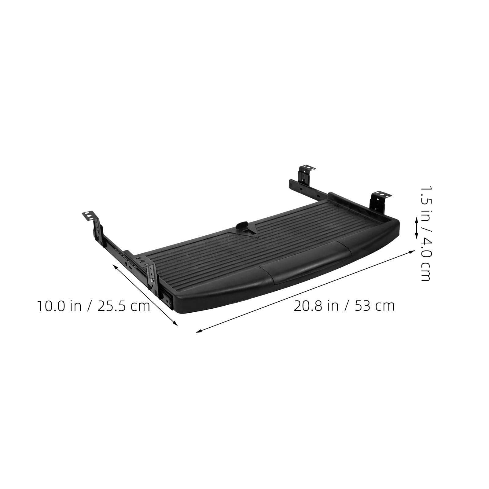 2 Sätze Tastaturhalterung unter Schreibtisch, ABS Schwarz