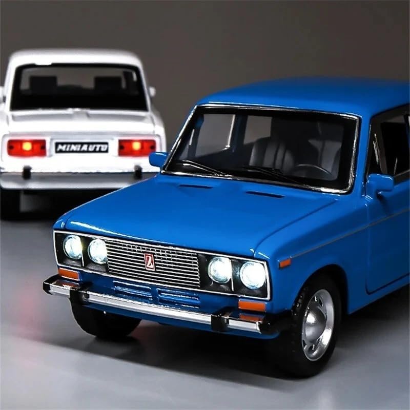 Image of 1:24 Lada 2106 Die-Cast Metal Model Car | Classic Vintage Russian Car Toy for Kids