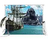 FiVan Photography Backdrops for Summer Pictures Family Party Decoration Children PirateTheme Photos Background FT5485