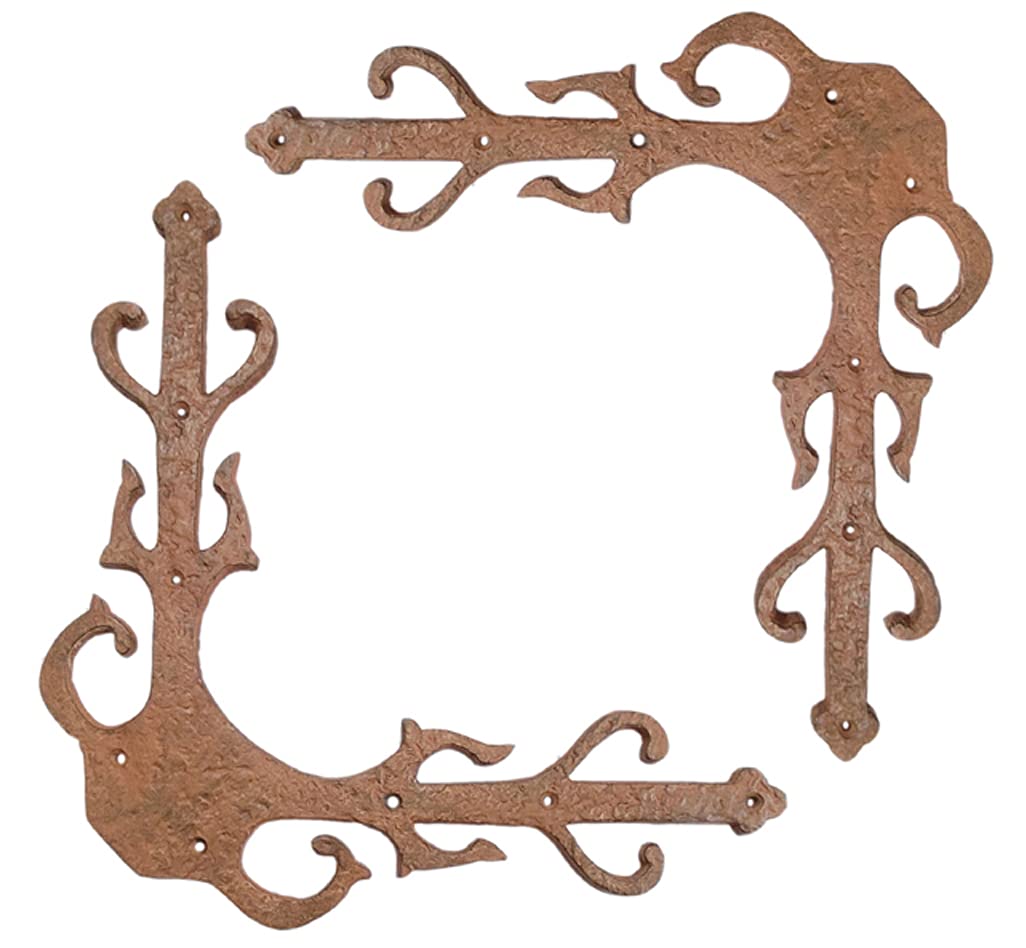 Adonai Hardware Gozan Decorative Antique Iron Dummy Corner Door Strap/L-Bracket (Supplied as 2 Pieces per Pack) - Black Powder Coated — Amazon image 11