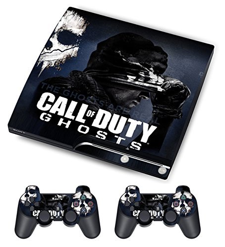 Designer Skin for Sony PS3 Slim Console System Plus Two(2) Playstation 3 Dualshock Controller Decals Call of duty Ghost