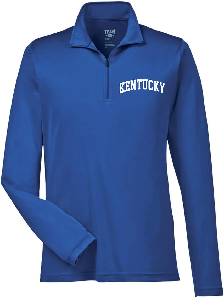 Wild Bobby State Sports Fan Wear Performance Men's Quarter Zip Pullover Sweatshirt