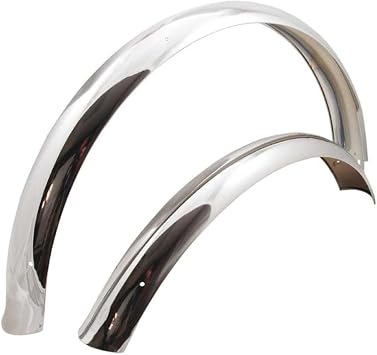 Wald Steel Fender Set, Flared 972-26 26" Chrome