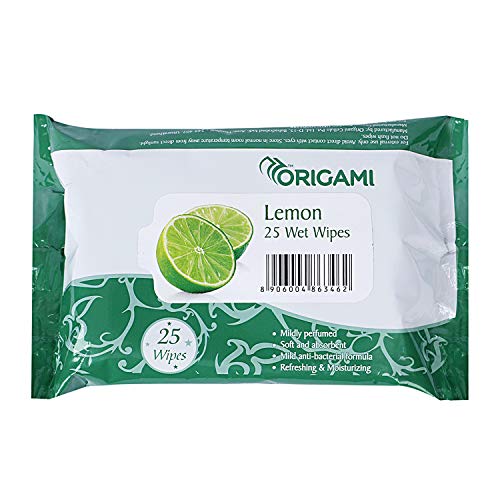 Image of Origami Wipes - 15 x 20 cm - 25 Pulls Per Pack - Pack of 5-125 Wipes - Assorted Fragrances