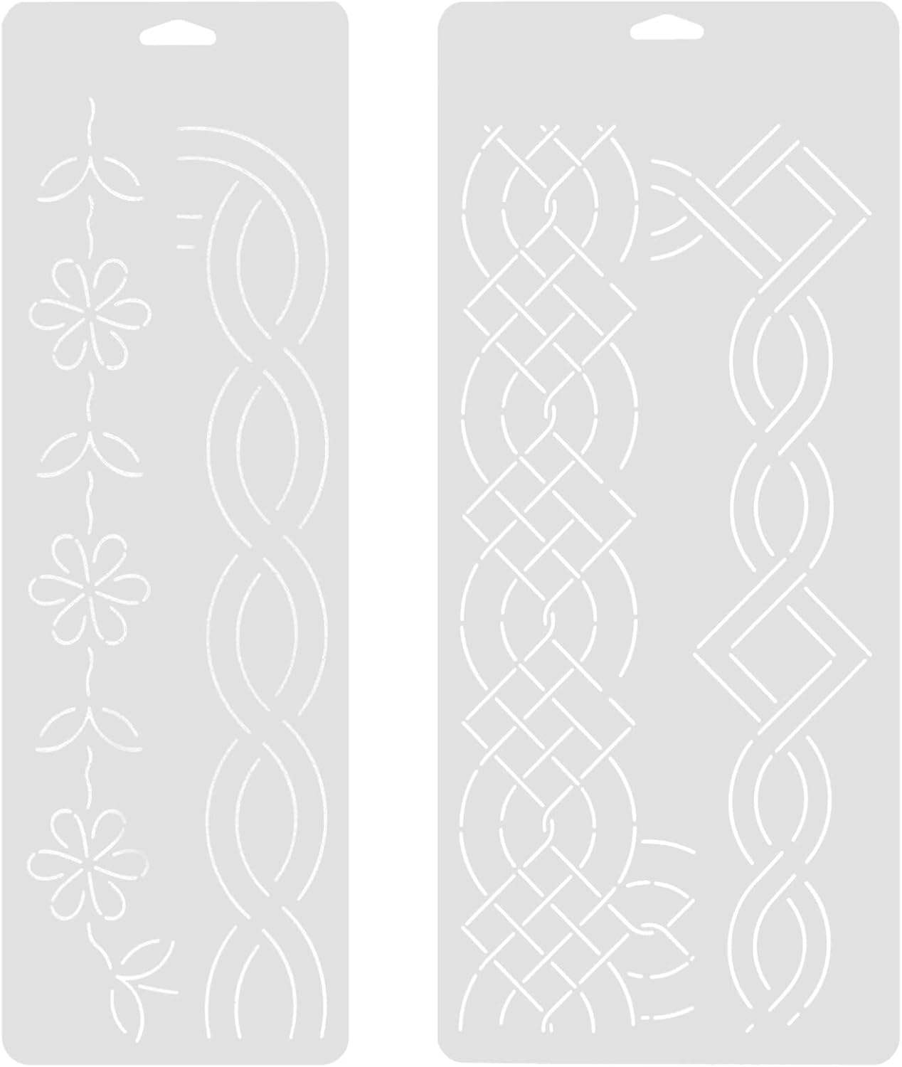 Milisten 2Pcs Quilting Template Plastic Sewing Patchwork Quilt Template