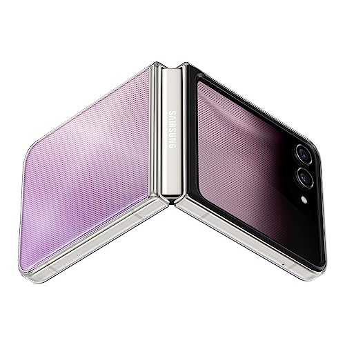 Image of Samsung Silicone Galaxy Z Flip5 Flipsuit Phone Case,Clear Protective Cover With Interchangeable Interactive Cards To Match Cover Screen,Us Version,Ef Zf731Ctegus,Transparent