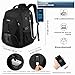Extra Groß Rucksack Herren 50L Wasserdicht Arbeit Laptop Rucksack für 17 zoll mit USB Ladeanschluss Business Reisen Notebook Schulrucksack für Männer Frauen Jungen Teenager Schwarz