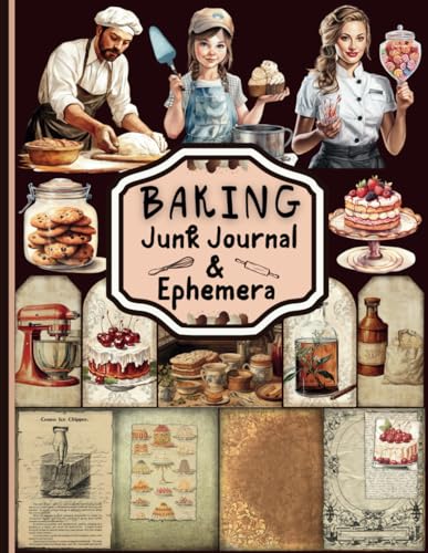 Baking Junk Journal And Ephemera: A Collection of Decorative Paper for Scrapbooking, Junk Journaling, Collage, Decoupage, Card Making, and Many Other Crafts.