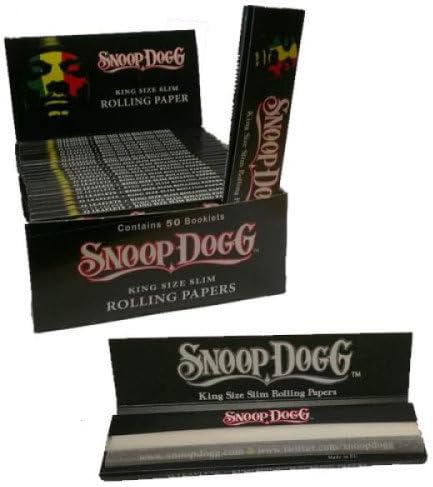 SNOOP Dogg King Size Slim Rolling Papers 33 Leaves UNFLAVORED Flavor Pack of 25