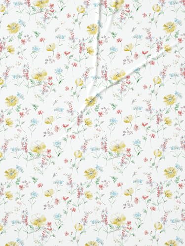 Image of DDECOR Live Beautiful 100% Cotton 145TC Floral King Bedsheet with 2 Pillow Covers | Rotary Printed Breathable Fabric | 224 CM X 254 CM | Luxury Bedding for Home | Cresta Collection | Golden Mist