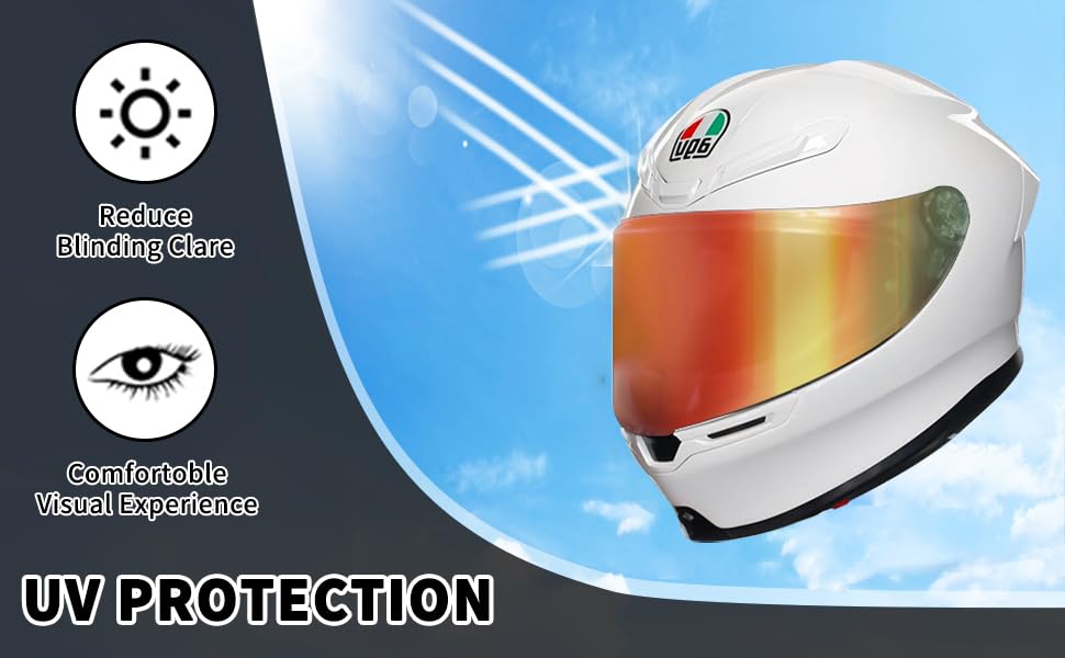 Image of AGV K6 and K6S Visor (Aurora Red)