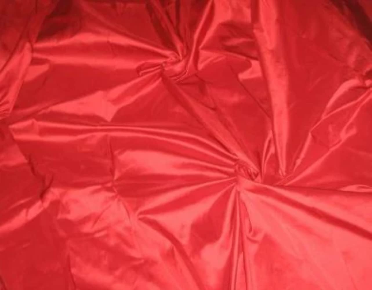 Soie rouge sang Dupioni au mètre 137,2 cm couture décoration loisirs