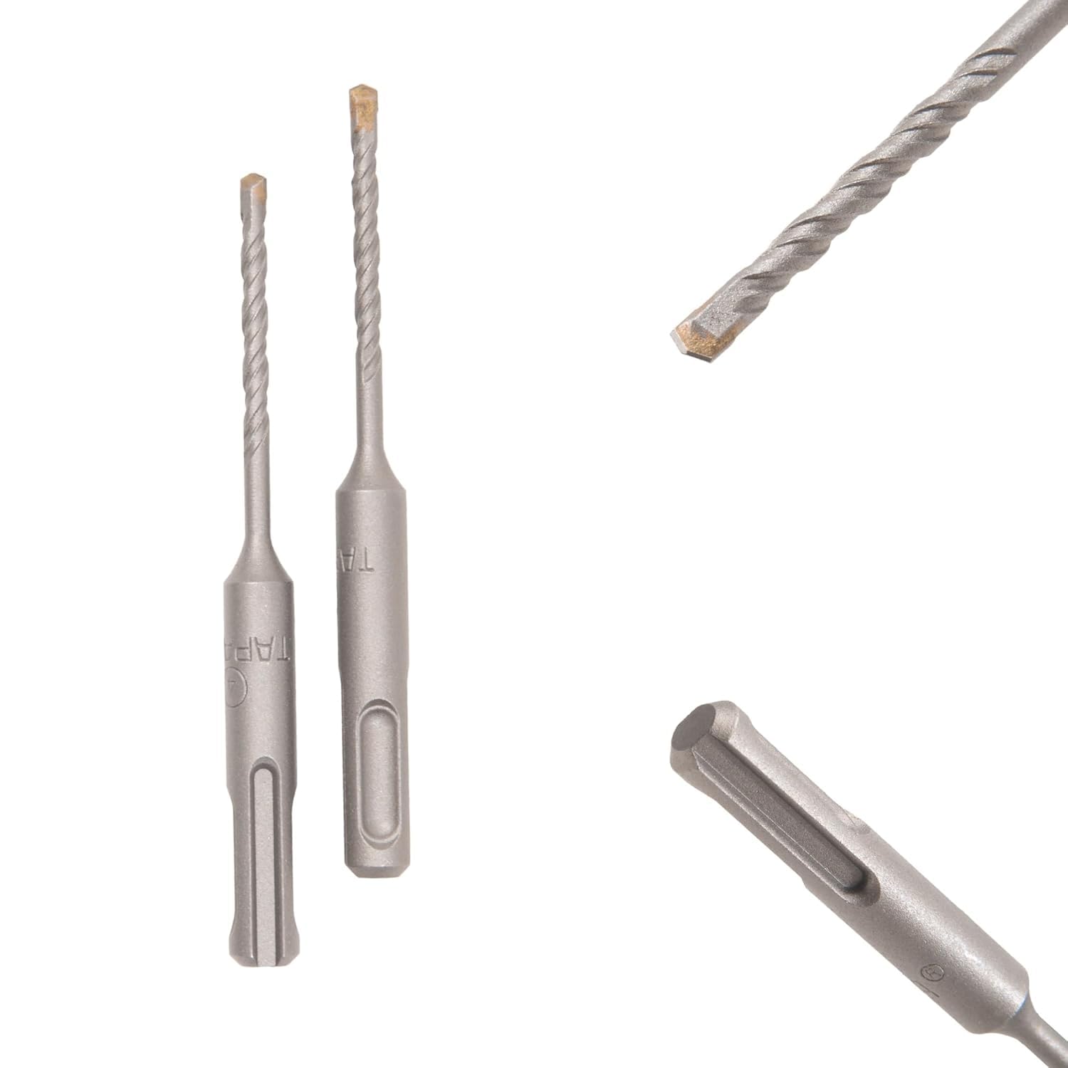 TAPARIA 4 mm Flat Tip SDS Plus Hammer Drill Bit for Concrete Drilling (HDF 4110, 4x50x110 mm, Pack of 2)-Spiral Flute Type-Home, DIY, Professional Brick, Wall, Masonary-Drilling