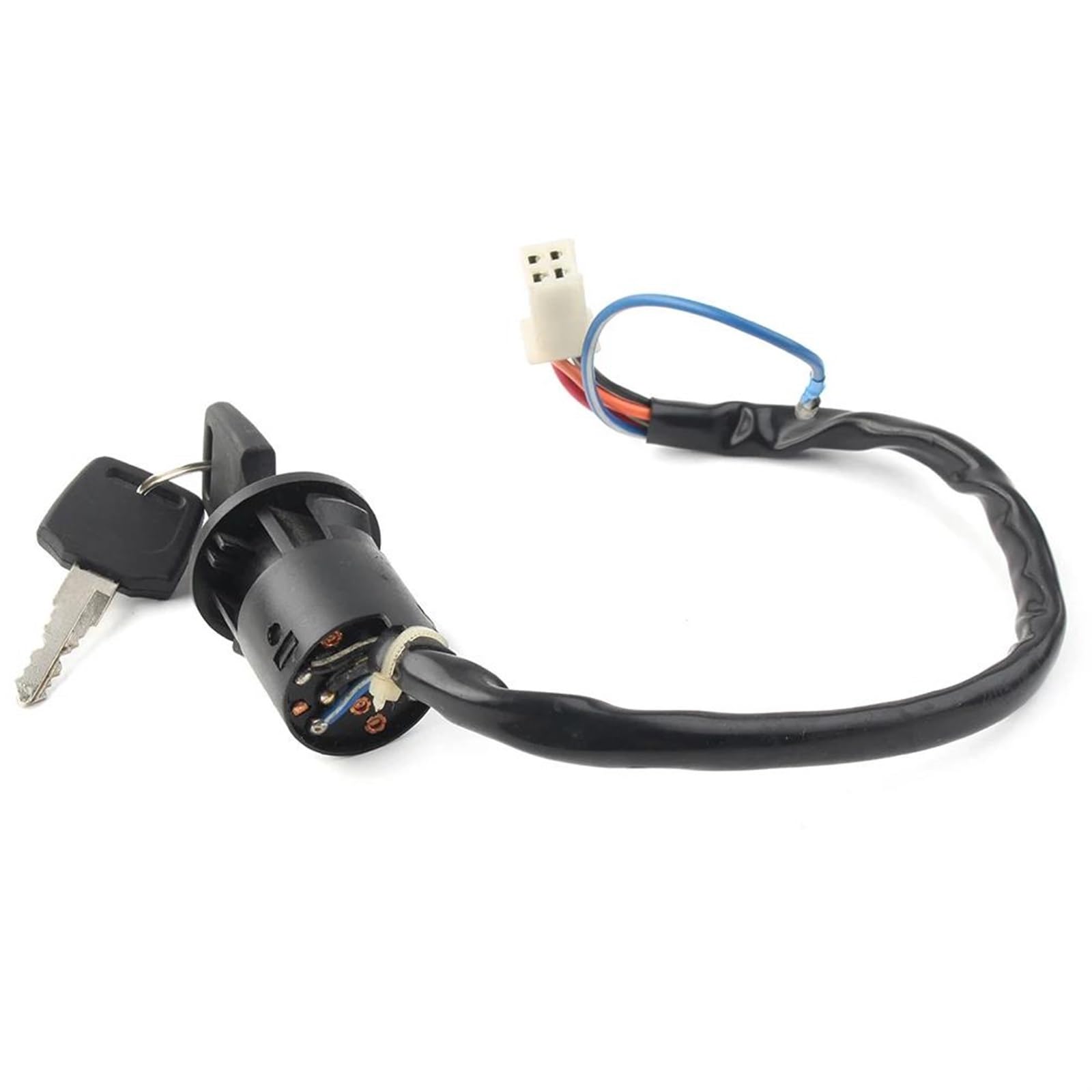 Barril Encendido Moto Llave Interruptor Encendido 4 Cables Para Motocicleta Con Tapa Para ATV Chino 125cc 50-250cc Para Mini Quad Para ATV Piezas Repuesto Moto Interruptor Encendido Moto