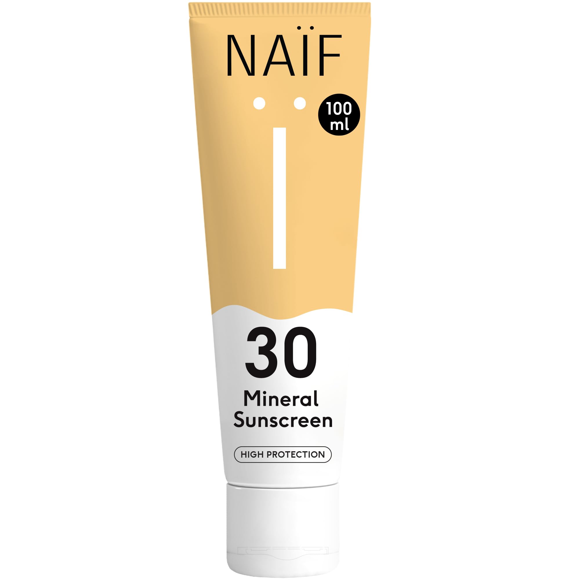 Naïf Protector Solar Mineral - para toda la familia - Protección inmediata - Resistente al agua - Vegano - Factor 30-100ml