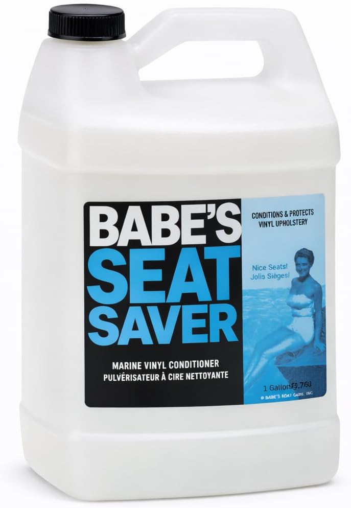Babe’s Seat Saver – Marine Vinyl Protectant & Conditioner – UV Protection for Boat Seats – Non-Silicone Formula Keeps Upholstery Soft & Smooth - 1 Gallon
