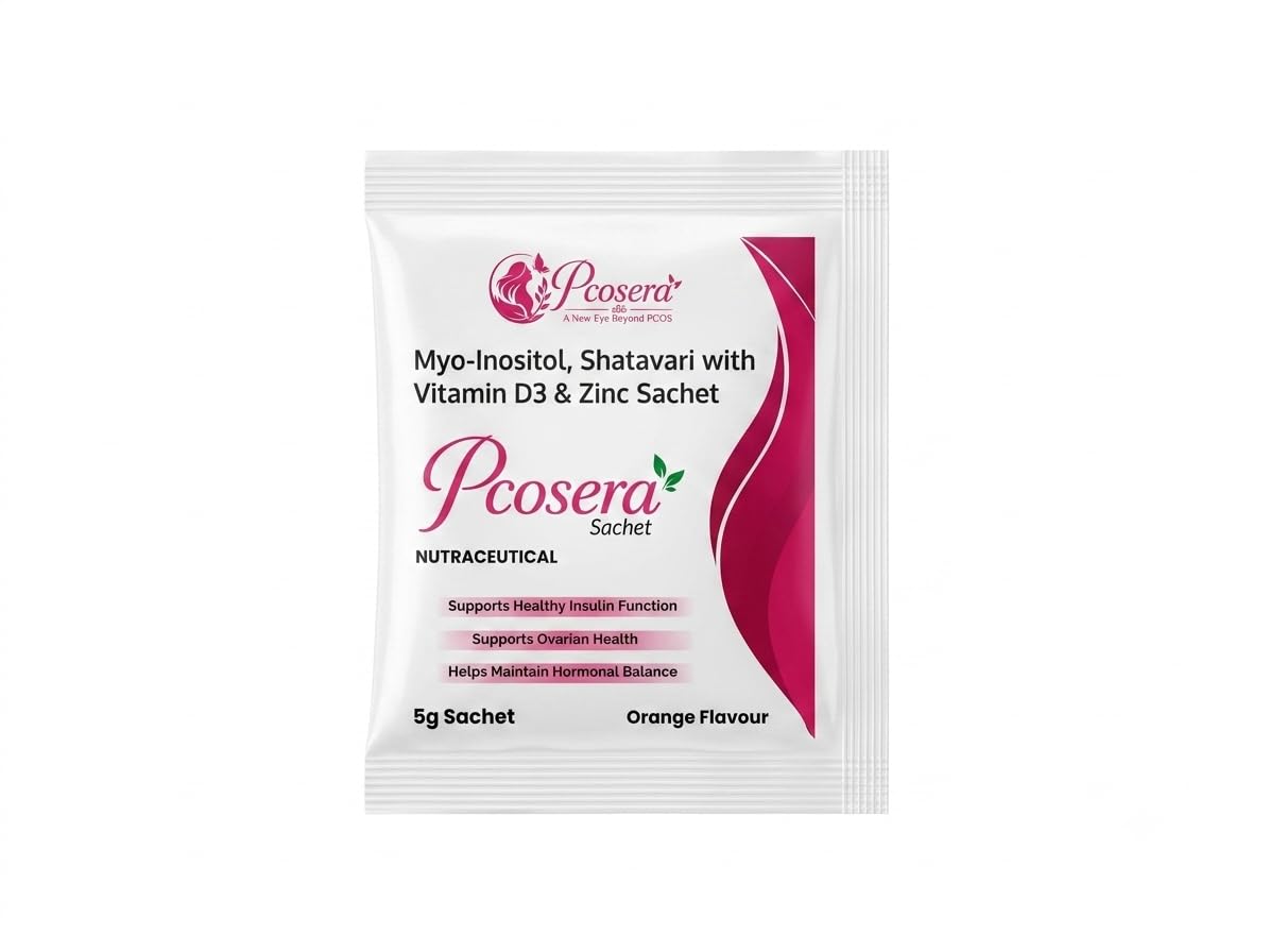 PCOS & PCOD Supplement with Myo-Inositol, Shatavari with Vitamin D3, Zinc & Folic Acid Sachets | Orange Flavour | 30 Sachets x 5g | Nutraceutical Supplement — Amazon image 2