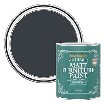 Rust-Oleum Grey Furniture Paint in Matt Finish - Anthracite (RAL 7016) 750ml