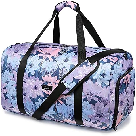 Sucipi Gym Bag waterproof Weekender Bags for Women Travel Tote Bag for Women Large Duffle Bag Carry on Bags with Luggage Sleeve Cute Overnight Bag Duffel bag with Shoe Compartment and Wet Pocket,Perfect for Travel/dance/yoga/Christmas Gift A-floral 1 Sucipi Gym Bag waterproof Weekender Bags for Women Travel Tote Bag for Women Large Duffle Bag Carry on Bags with Luggage Sleeve Cute Overnight Bag Duffel bag with Shoe Compartment and Wet Pocket,Perfect for Travel/dance/yoga/Christmas Gift A-floral